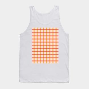 Retro geometric grid pattern in pink, orange and yellow Tank Top